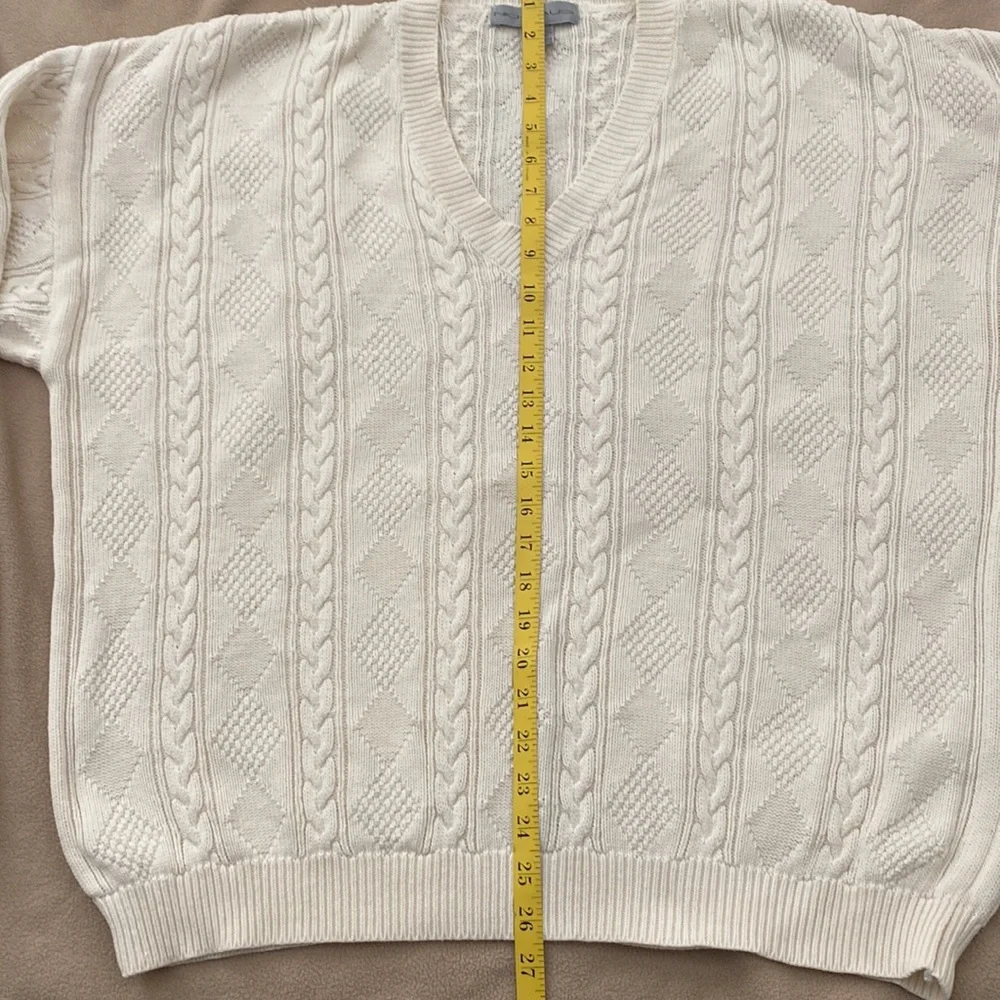 Spectacular JACK NICKLAUS V-Neck UNISEX Ivory Sweater ⛳️ - Picture 6 of 8